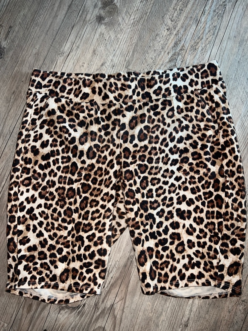 Torrid Leopard Print Bike Shorts in Brown & Black